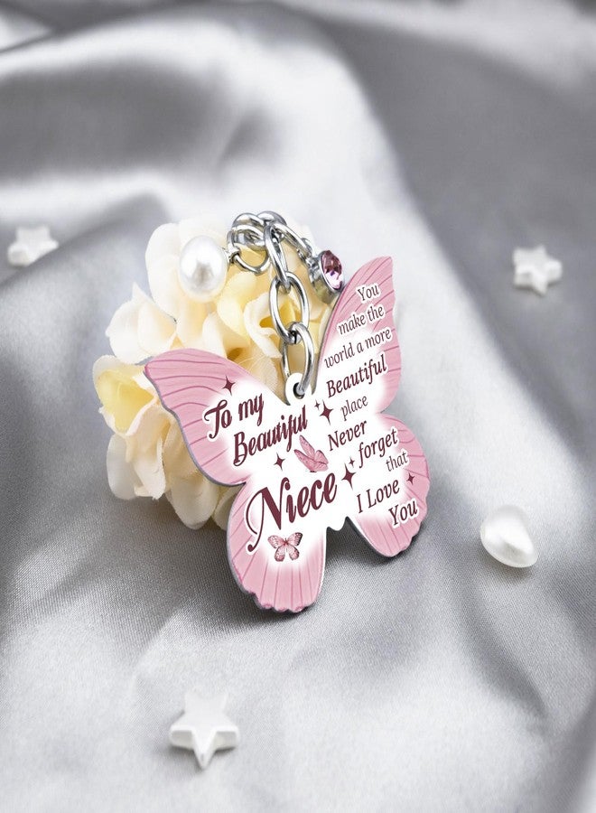 MOEXUKO Niece Gifts from Auntie Christmas Stocking Stuffers for Teen Girls Niece Keychain Birthday Gifts for Nieces from Auntie Uncle To My Nieces Gift Halloween Thanksgiving Mothers Day Graduation Gift - Image 4